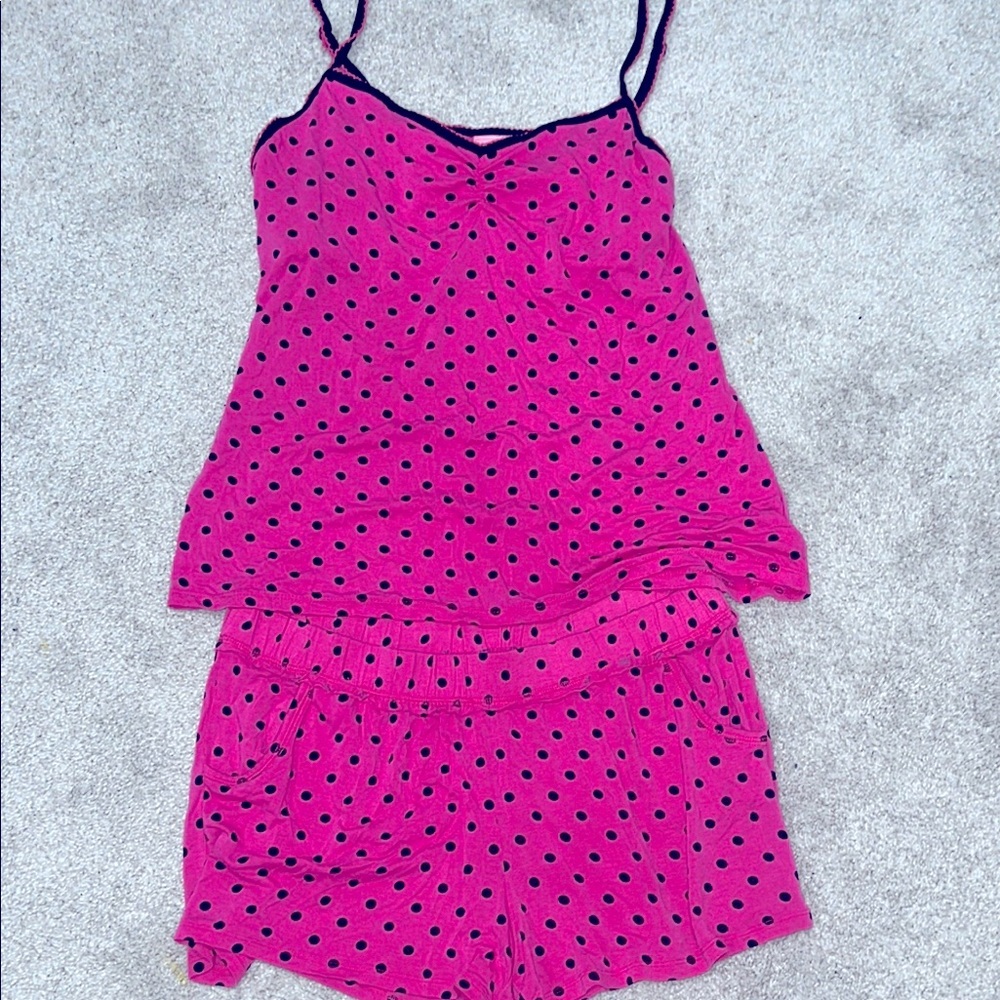 Pink Polka Dot Women's Sleepwear Set